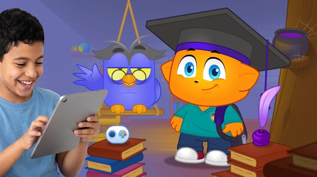 ילד עם אייפד אקדמיק ג׳וניור