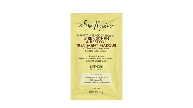 iHerb - מסכת שיקום לשיער של SheaMoisture בשקית זהובה עם שמן קיקיון ג'מייקני, 57 גרם