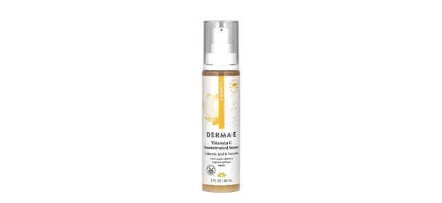 iHerb - DERMA E סרום ויטמין C מרוכז בבקבוק משאבה שקוף עם תווית לבן-צהוב, 60 מ"ל