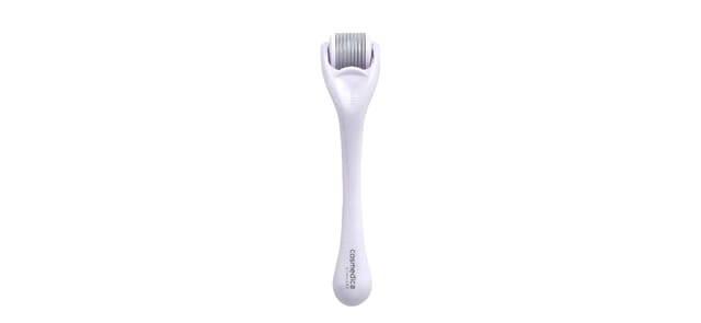 iHerb - מכשיר דרמה רולר Microneedling לבן עם גלגלת מחטים מתכתית וידית ארגונומית