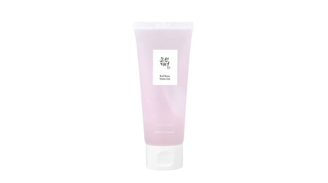iHerb - ג'ל לחות Red Bean Water Gel של Beauty of Joseon בשפופרת ורודה שקופה עם מכסה לבן על רקע לבן