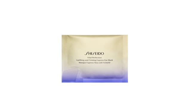 לילית קוסמטיקה - מסיכת עיניים Vital Perfection של Shiseido, אריזת שקית זהב-סגול