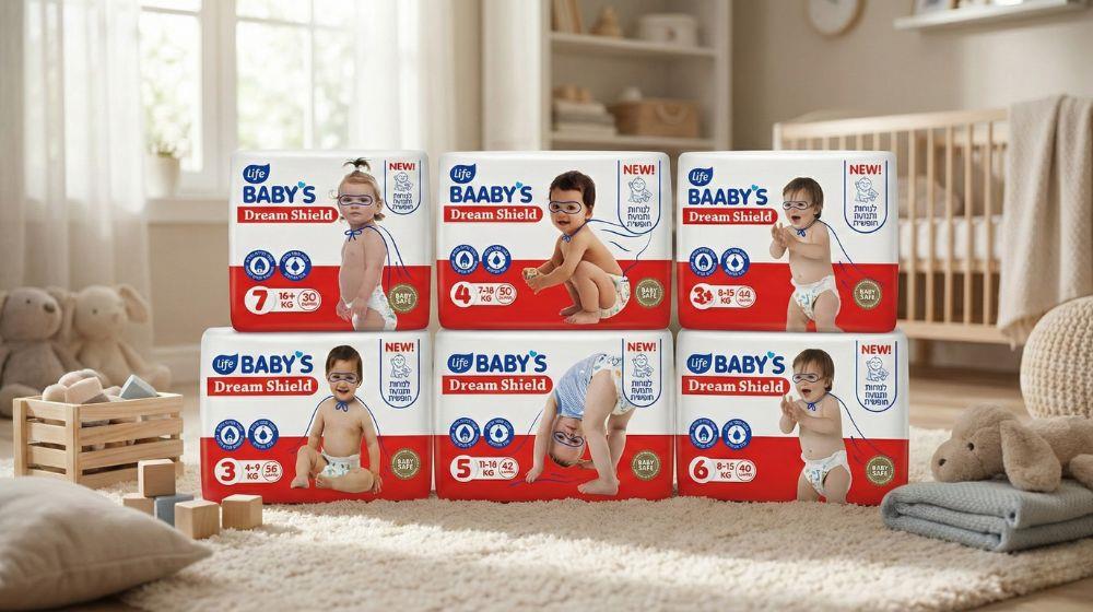 חיתולי Life Baby’s מידות 3 עד 7 זוג ב-50 ₪ בלבד!
