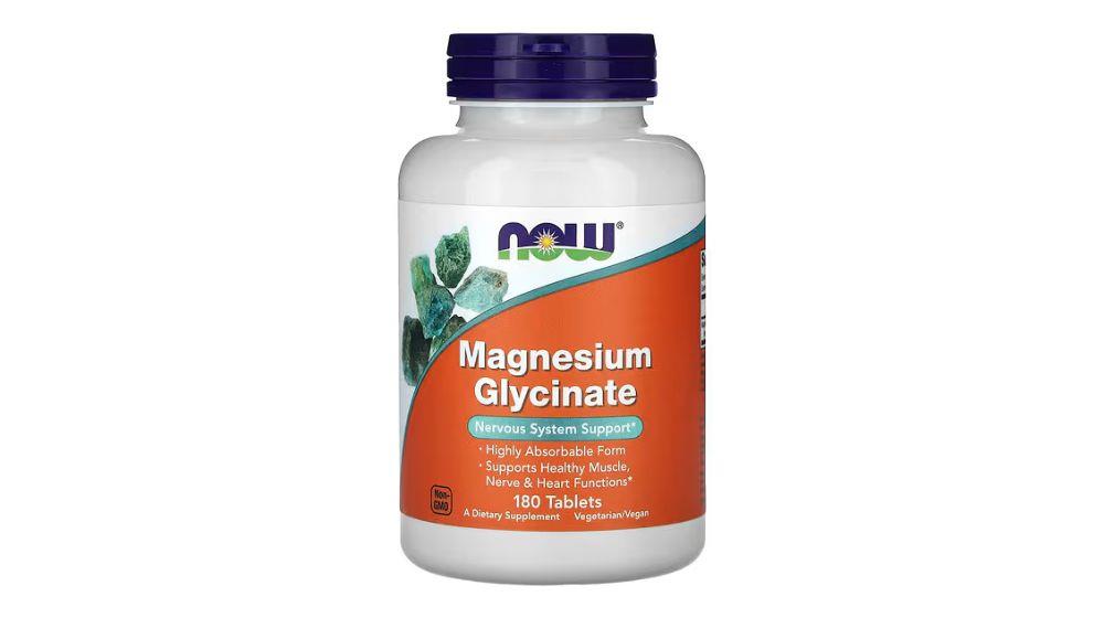 NOW Foods‏, מגנזיום גליצינאט, 180 טבליות