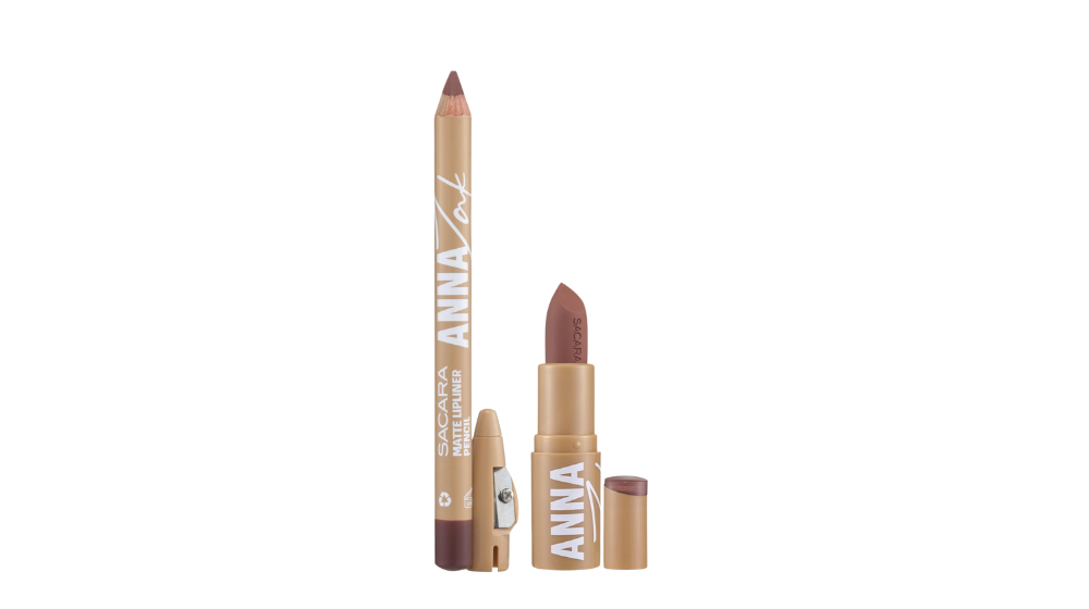 סט עפרון תוחם ושפתון מט 03 - אנה זק ב - 20 ₪