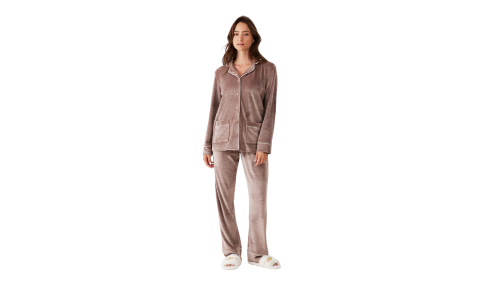 סט חליפה מכופתרת פספול קטיפה ב - 118 ₪