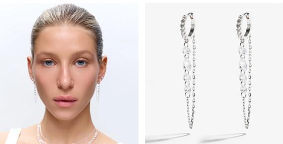 עגילי Dorothy כסף קריסטל