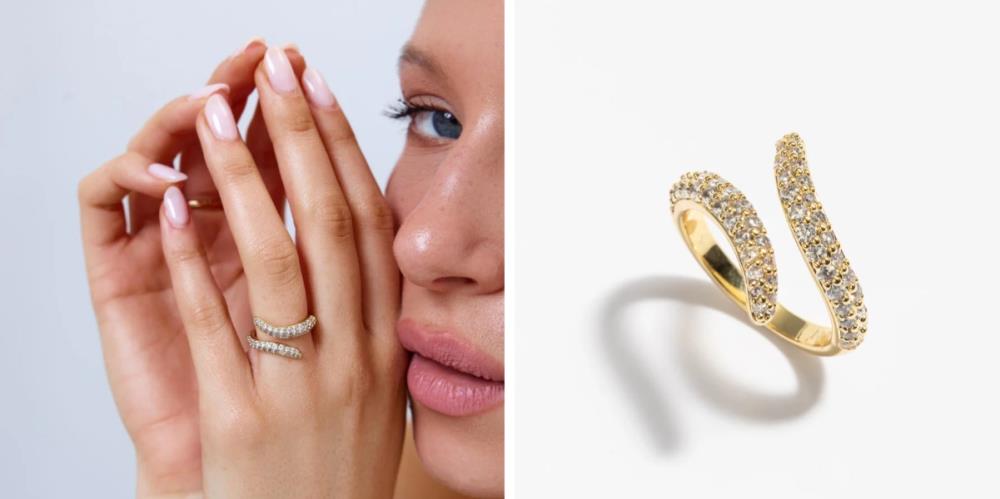 טבעת Hollie זהב קריסטל