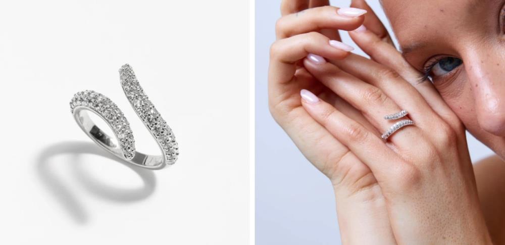 טבעת Hollie כסף קריסטל