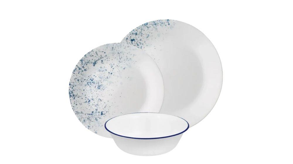 סט צלחות 18 חלקים, Indigo Speckle