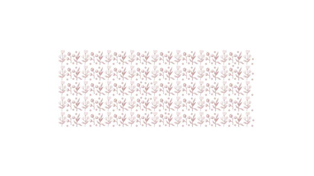 מדבקות קיר עלים ופרחים צבעי מים