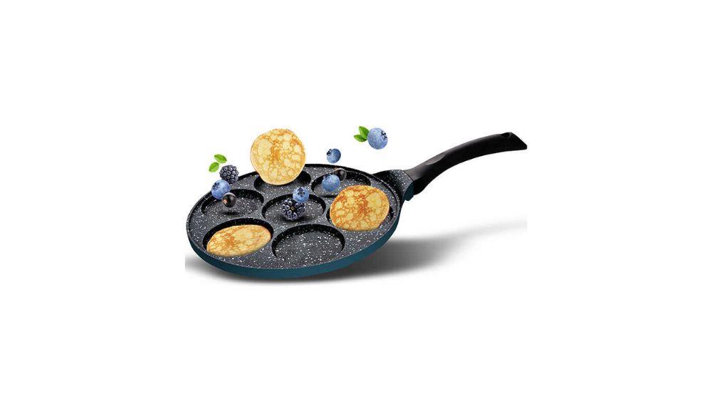 מחבת פנקייק 26 ס”מ 7 שקעים BLACK MARBLE כחול