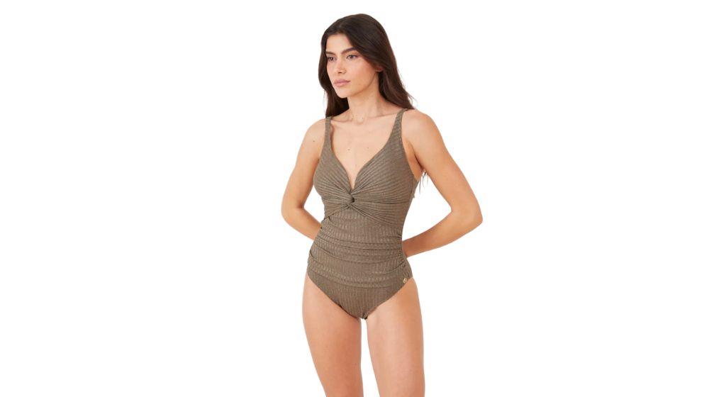 בגד ים שלם לורקס פסים - ירוק