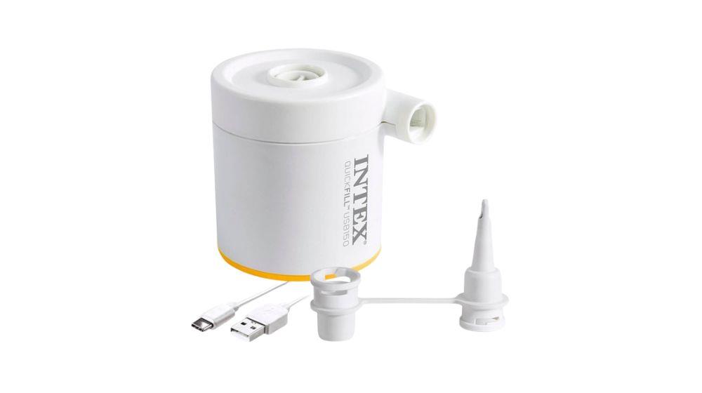 משאבת INTEX ניפוח מיני חשמלית ניידת לבריכות, מתנפחים ומזרנים עם חיבור לשקע USB ב - 59 ₪