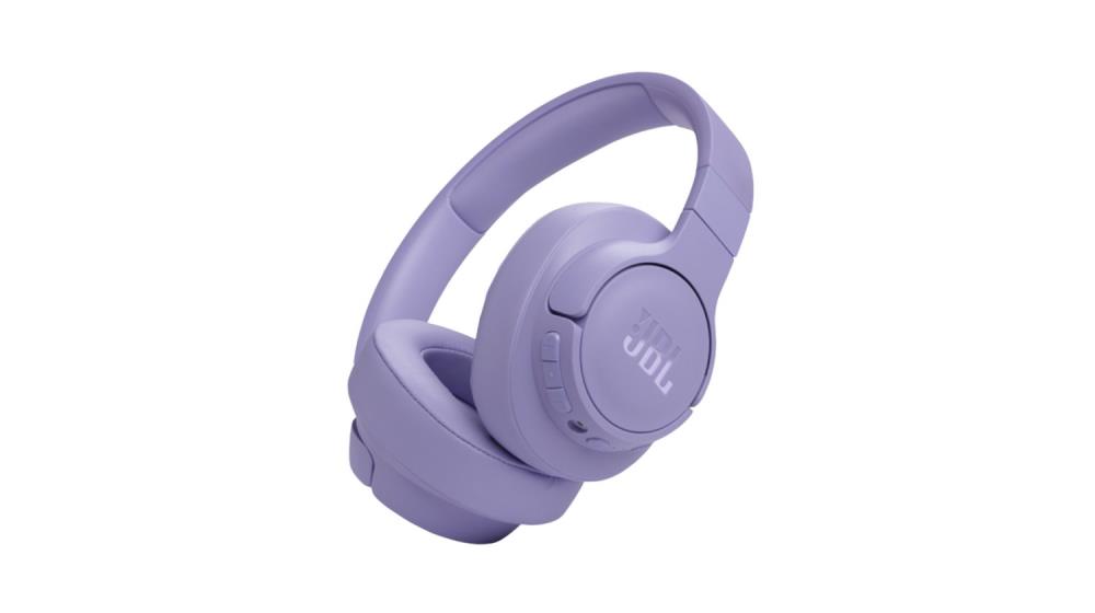 אוזניות אלחוטיות JBL Tune 770NC בצבע סגול | סינון רעשים, סאונד JBL Pure Bass וסוללה ל-70 שעות