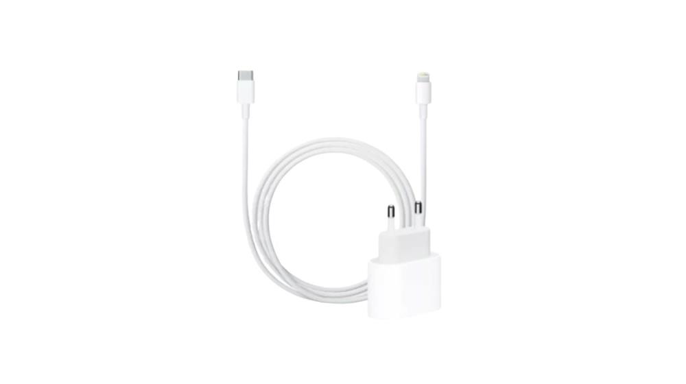מטען מקורי לאייפון בהספק 20 וואט עם כבל USB-C ל-Lightning ב - 174.20 ₪