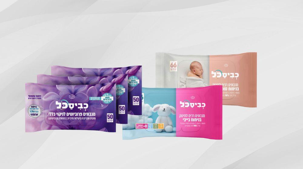 מגבונים - החל מ 4.42 ₪