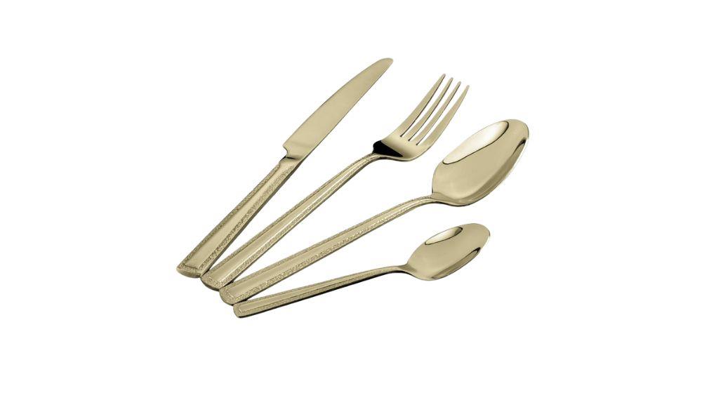 סט סכו"ם מהודר 24 חלקים 18/10 עיטורי שוליים FIGARO CHAMPAGNE