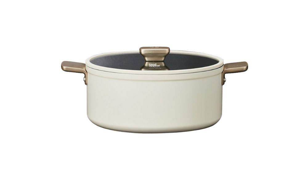 סיר 24 ס"מ ENIGMA NONSTICK ליטר קרם ידיות שמפניה