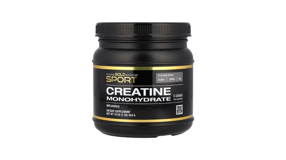 קריאטין מונוהידרט, ללא תוספת טעם, 454 גרם California Gold Nutrition‏, Sport ב - 50.94 ₪
