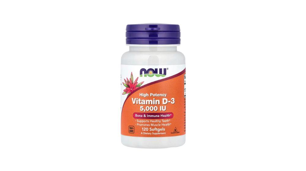 ויטמין D-3‏ 120 כמוסות רכות NOW Foods ב - 18.46 ₪