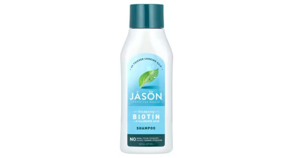 Jason Natural Biotin + Hyaluronic Acid (473 מ"ל) – שמפו טבעי לעיבוי וחיזוק שיער מכיל ביוטין 31.21 ₪