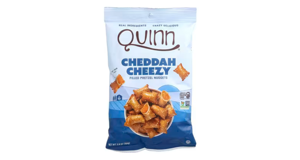 Quinn Snacks‏, חטיפי בייגלה במילוי, גבינה בטעם צ‘דה, 164 גרם (5.8 אונקיות)