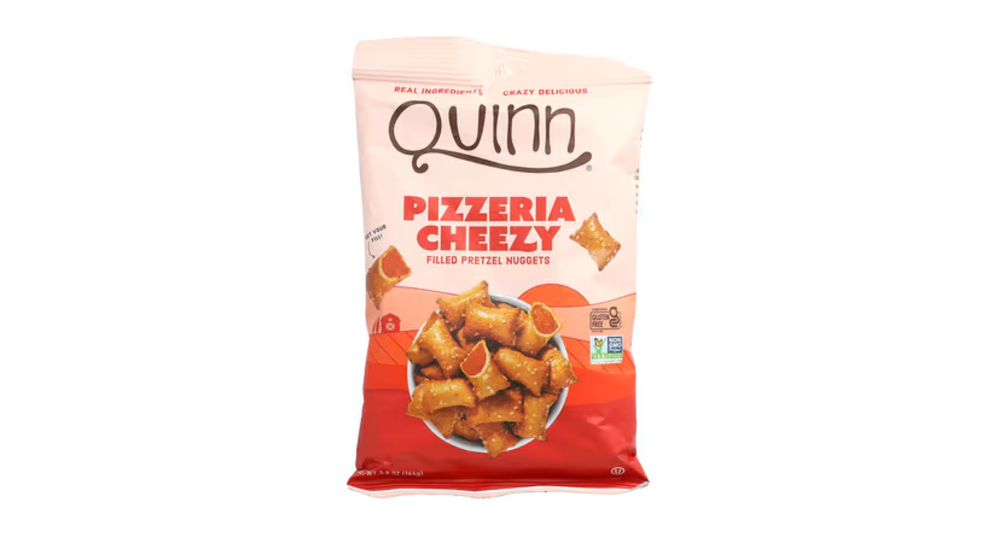 Quinn Snacks‏, נגיסי בייגלה, במילוי גבינתי בסגנון פיצה, 164 גרם (5.8 אונקיות)