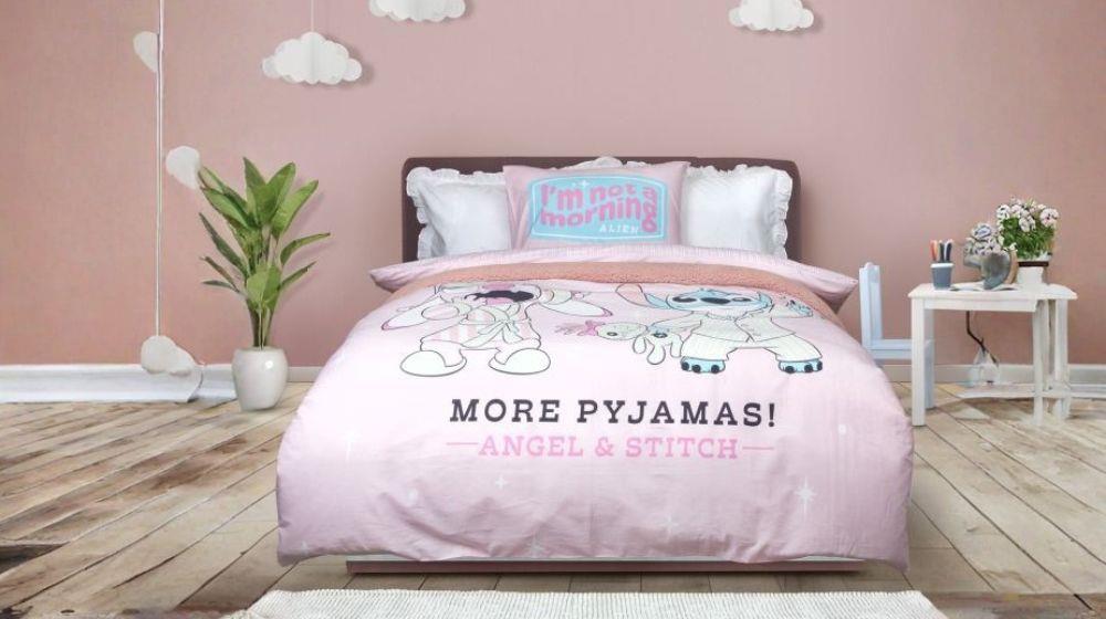 מצעי יחיד כותנה לילדים דיסני Less Drama – סטיץ’ ואנג’ל 140.77 ₪