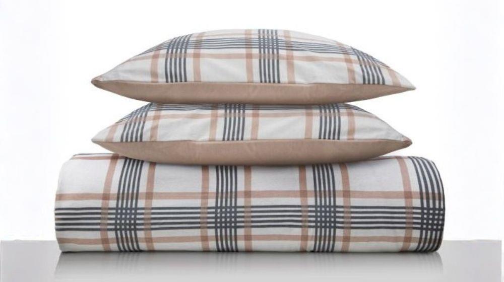 סט מצעים זוגי 160/200 פלנל אורגני 100% כותנה - Blair ב- 169.57 ₪