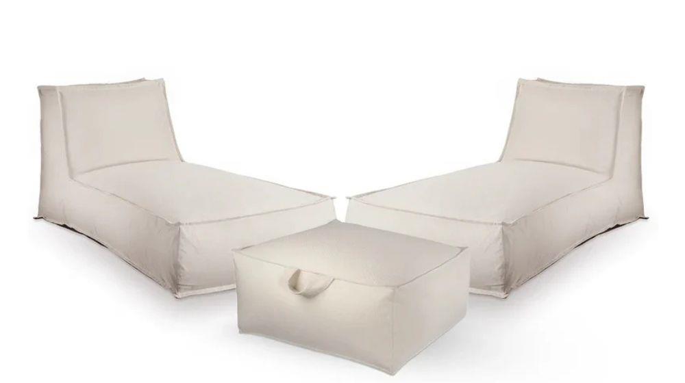 חבילת כורסאות שזלונג זואי והדום מרובע מבד חוץ עמיד לשמש 1,877 ₪